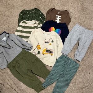 Carter's Toddler Multi-Pack Clothing Set in Green, Brown, Gray, Navy, Cream